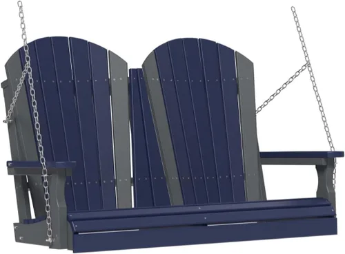 Vista 30 de LuxCraft Columpio Adirondack de 4' - Disponible en 22 colores Caoba antigua