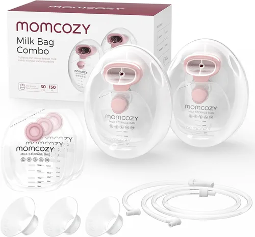 Vista 16 de Momcozy - Bomba extractora de leche V1 Pro de grado hospitalario, sacaleche portátil y manos libres, bomba eléctrica mejorada con 3 ritmos ajustados