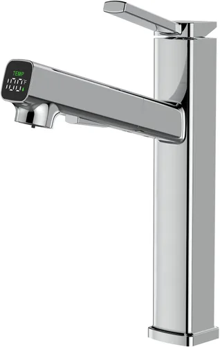 Vista 10 de MIAOHUI Grifo de baño extraíble de un solo agujero, 3 modos de pulverización de una sola manija para fregadero de 1 agujero, grifo de lavabo de baño