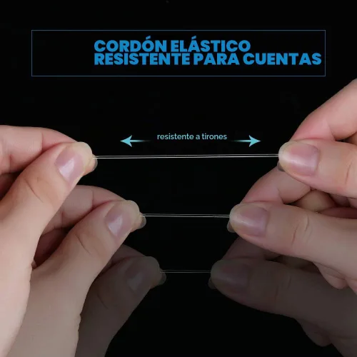 Vista 4 de YGDZ Cordón elástico para pulseras y joyas, cuerda elástica para cuentas, 1 rollo de 328.1 ft (0.031 in)
