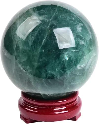 Vista 57 de JIC Gem Piedra Natural de Jaspe Africano Cristal de Curación Esfera Adivinación Bola de Piedra Preciosa, Feng Shui Reiki Aura Decoración