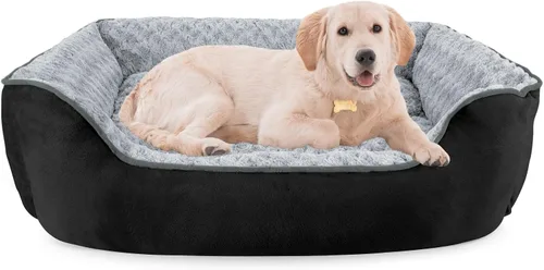 Vista 16 de JOEJOY - Cama rectangular para perros grandes, medianos y pequeños - Cama de sofá ortopédica lavable, suave y transpirable para cachorros
