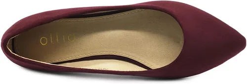 Vista 6 de Ollio zapatos de ballet para mujer, de gamuza sintética, ligeros, cómodos, multicolor, zapatos bajos