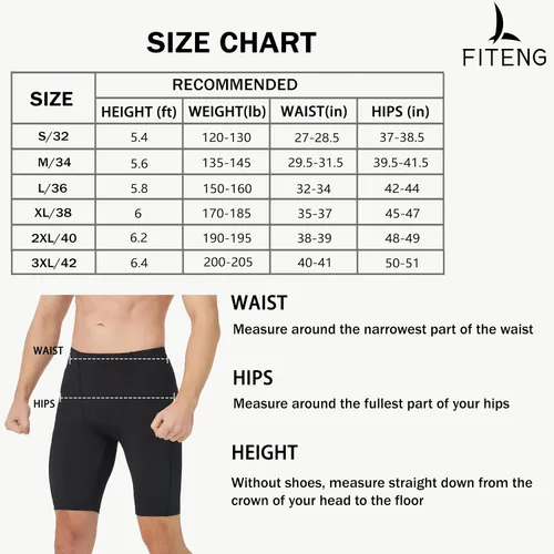 Vista 6 de Fiteng Bañadores de natación para hombre - Trajes de baño de resistencia para entrenamiento deportivo de competición de competición Tallas 32-42