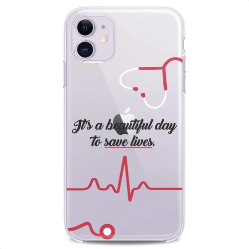 Vista 6 de Funda de TPU compatible con Apple iPhone 12 Mini 2020 Release 5.4 pulgadas, contraportada anatomía diseño de corazón, lindo estampado de órgano