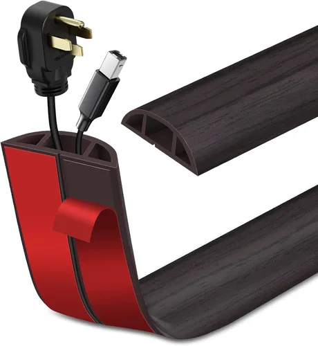 Vista 14 de Cubierta de Cable para Piso Autoadhesiva Ocultador de Cables Cubiertas de Cable de Extensión para Piso Protector de Cable de Alimentación para Piso