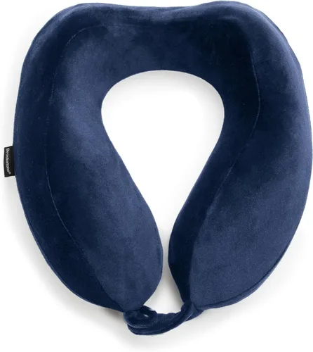 Vista 10 de Almohada de viaje para el cuello Brookstone - Almohada de espuma viscoelástica rellenable contorneada y ligera para el cuello, para dormir