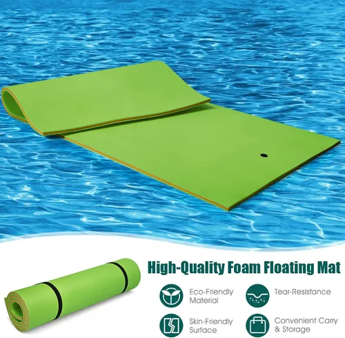 Vista 2 de GYMAX Floating Water Mat Verde