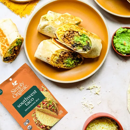Vista 4 de Simply Organic Condimento Southwest Taco certificado, orgánico 1.13 onzas