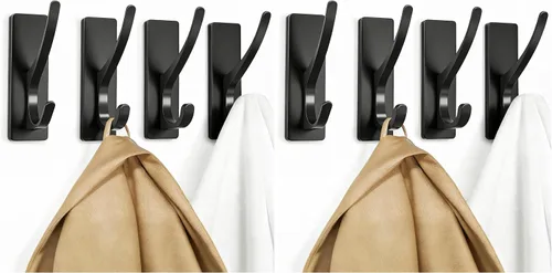Vista 13 de Ganchos autoadhesivos para colgar: gancho de pared de acero inoxidable resistente para toallas, mochilas, sombreros, baño, recámara, puerta, gancho