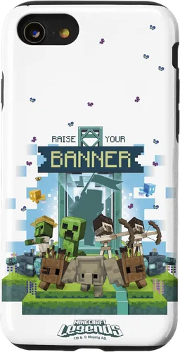 Vista 18 de Minecraft Legends Raise Your Banner Mobs Group Shot - Carcasa para iPhone 17
