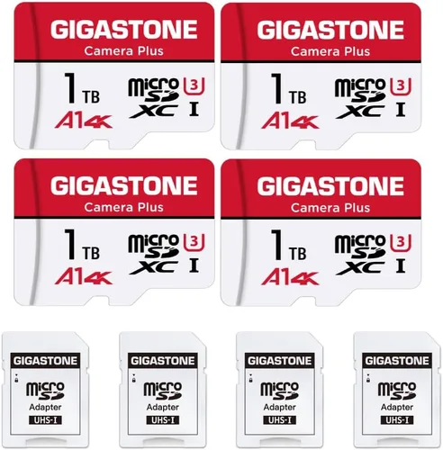 Vista 10 de GIGASTONE - Tarjeta Micro SD de 1 TB, Camera Plus, GoPro, cámara de acción, aplicación A1 Run para smartphone, compatible con Nintendo-Switch, 150