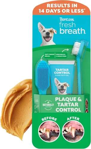 Vista 10 de TropiClean Kit de cuidado bucal de aliento fresco, cepillo de dientes