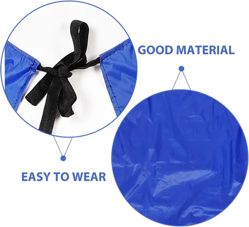 Vista 3 de DOITOOL Waterproof Dishwashing Apron with Sleeve Large Blue Oil-resistant Kitchen Cleaning Apron for Home and Professional Use