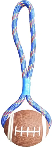 Vista 4 de Pelota de goma con cuerda de juguete para perros (béisbol)