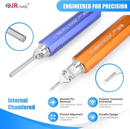 Vista 4 de JRready ST5391 Molex Pin Extractor Kit de herramientas para MLX 6.35/.093"/.062"/Micro-Fit 3.0/Mini-Fit Jr Pin Herramienta de extracción de clavijas