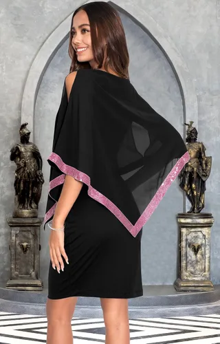 Vista 5 de KOH KOH Vestido de dama de honor elegante y modesto para mujer