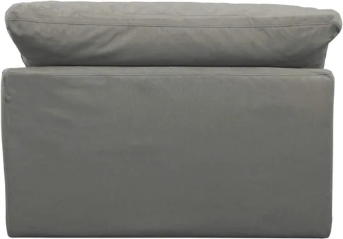 Vista 4 de The Hamptons Collection 3 piezas de tela gris nube puff sofá modular modular modular fundas cuadradas 44 pulgadas