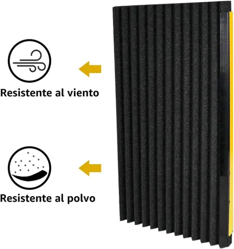 Vista 5 de LBG Products Paneles de aislamiento de espuma para aire acondicionado de ventana, kit de panel aislante lateral de CA, paquete de 2, negro, 17
