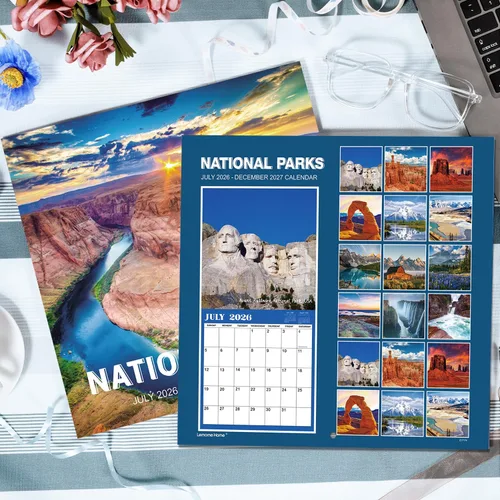 Vista 2 de Calendario 2026 – enero 2026 – diciembre 2026, calendario de pared 2026, calendario mensual 2026, 12 x 24 pulgadas (abierto), calendario de pared