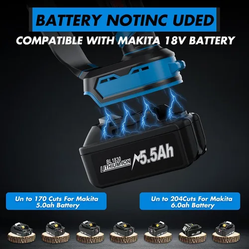 Vista 9 de Mini motosierra, motosierra eléctrica portátil 2 en 1 de 8 y 6 pulgadas, inalámbrica, pequeña motosierra de mano para ramas de árbol, patio, hogar
