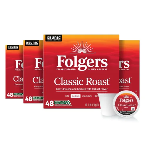 Vista 23 de Folgers Black Silk Coffee, tostado oscuro, cápsulas Keurig K-Cup, 60 unidades 6 cajas (10 unidades), café tostado oscuro, compatible con cafeteras