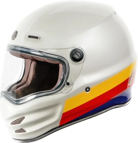 Vista 10 de Casco Torc T-9 Retro de Cara Completa Deep Stage Blanco satinado