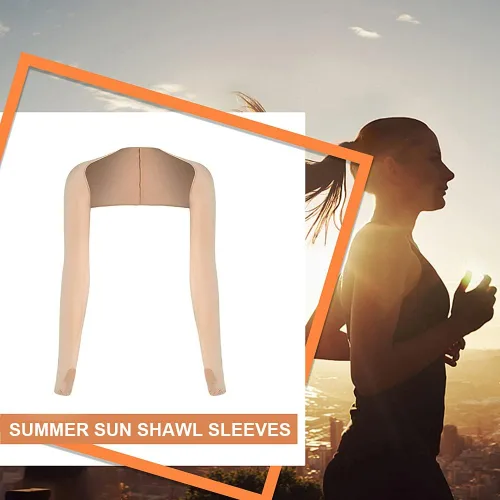Vista 6 de Chal de enfriamiento para mujer, con agujero para los dedos, para golf, ciclismo, anti-UV, deportes al aire libre, golf, brazo, enfriador de hombros