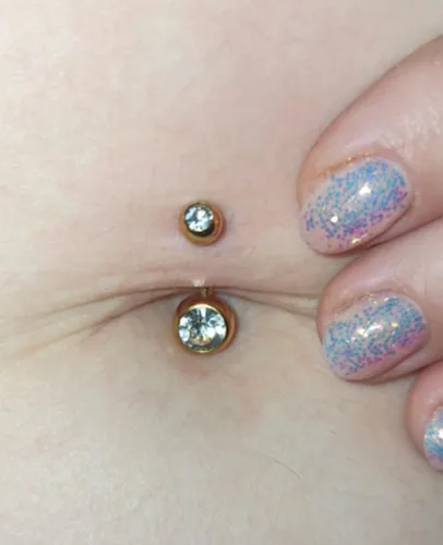 Vista 2 de Longita Belly Button Ring Silver Gold Belly Rings Surgical Steel Belly Button Rings for Women Dangle Belly Button Rings Dangling Short Belly Button