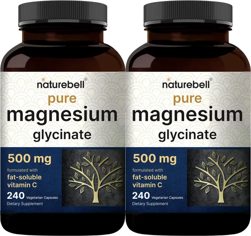 Vista 9 de Cápsulas de glicinato de magnesio de 500 mg, 240 unidades, 100 % quelado y purificado, probado por terceros, sin OGM y sin gluten