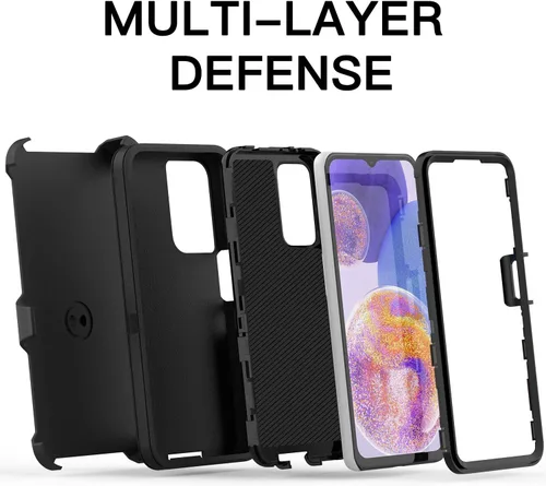 Vista 3 de AICase para Galaxy A23 Funda con Clip para Cinturón(6.6"), Cubierta de Teléfono Resistente Resistente a los Golpes, Protección Duradera de Grado