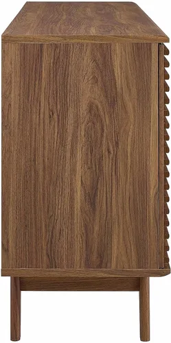 Vista 4 de Modway Render - Mueble moderno de mediados de siglo para mesa de bufé o TV de 160 cm, color nogal