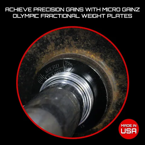 Vista 2 de Micro Gainz Calibrated Fractional Weight Plate Set of 2 Plates, Choose Set (.25LB-1.25LB), Designed for Olympic Barbells for Strength Training &