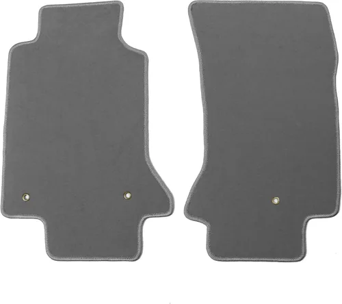 Vista 6 de IKON MOTORSPORTS, tapete para piso compatible con Chevrolet Corvette 1997-2004, revestimiento de piso delantero de nailon negro de fábrica