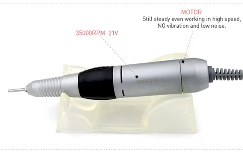 Vista 7 de Máquina de taladro de uñas de 300 a 35000 rpm, kit de taladro eléctrico para manicura, pedicura, acrílico, gel, uñas naturales (110 V)