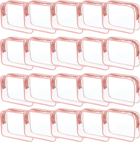 Vista 7 de Bolsas de cosméticos transparentes para mujeres y hombres, bolsas de aseo impermeables, bolsas de maquillaje de PVC, estuche organizador