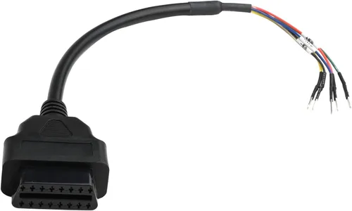 Vista 3 de iKKEGOL OBD OBDII OBD2 - Conector hembra de 16 pines K + CAN K Line Jumper Tester Cable universal Pigtail DIY Adaptador Mobley para motocicleta