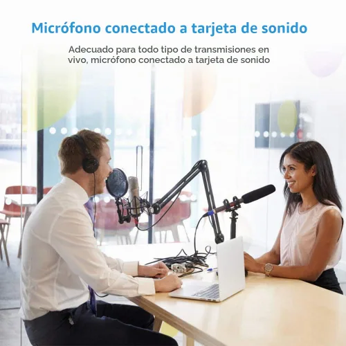 Vista 7 de Cable divisor XLR, 3 pines doble XLR hembra a macho, cable en Y, cable de micrófono equilibrado, adaptador de audio (1 macho a 2 hembra) - 1.5 pies
