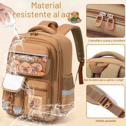 Vista 3 de Fimibuke Mochila escolar para niños y niñas, bonita mochila para niños pequeños, suministros escolares con bolsa para libros, estuche para lápices