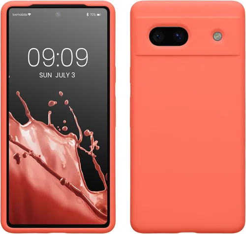 Vista 250 de kwmobile Funda Compatible con Google Pixel 6 Pro - Funda de Teléfono de Silicona TPU con Acabado Suave - Azul Caribe