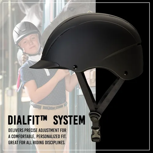Vista 4 de Troxel Spirit Duratec Full Coverage Horse Riding Helmet, Low-Profile Adjustable Design, Safety Horseback Riding Gear