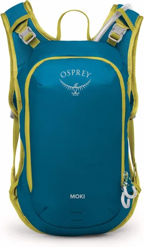 Vista 6 de Osprey Moki 3L - Paquete de hidratación para bicicleta infantil, color azul