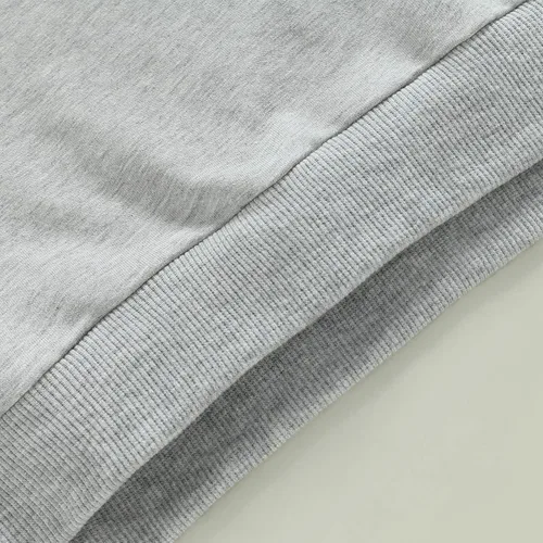 Vista 28 de Sudadera unisex de algodón de color sólido para bebé, camiseta de manga larga con cuello redondo