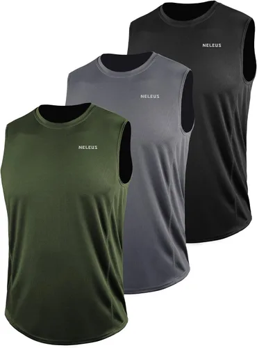 Vista 7 de NELEUS Camiseta sin mangas Dry Fit para hombre