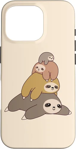Vista 20 de Sloth Stack Cartoon Graphic Design Cute Doodle Phone Case for iPhone 17