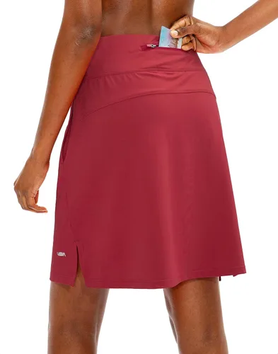 Vista 2 de Viodia - Falda pantalón deportiva de largo hasta la rodilla (20 pulgadas) para mujer, con FPU 50+ para el verano, practicar golf, tenis para mujer