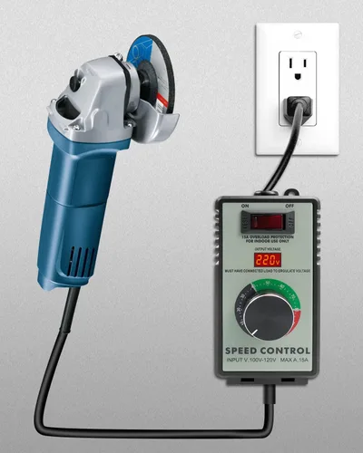 Vista 5 de Controlador de velocidad variable Controlador de velocidad de motor de CA para router Rheostat Extractor Drill, regulador de voltaje electrónico