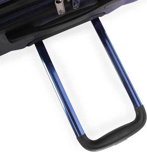 Vista 12 de Original Penguin Gibson - Juego de maleta expandible de 3 piezas con ruedas giratorias, color azul metálico, Azul metálico, Gibson - Juego de 3