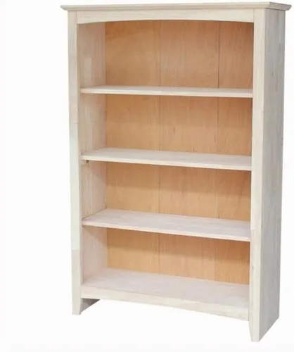 Vista 22 de Estantería Shaker de madera maciza, 36" de alto, color blanco