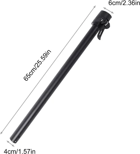 Vista 2 de VGEBY Extensor de la vespa, poste plegable de aluminio negro para la vespa eléctrica de Mijia M365